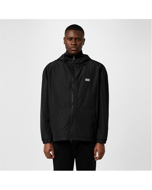 Dolce & Gabbana Black Dg Plate Windbreaker Sn34 for men