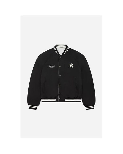 About Blank Black Bomber Jacket for men
