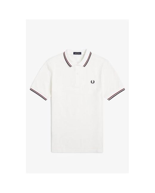 Fred Perry Black Short Sleeve Twin Tipped Polo Shirt for men