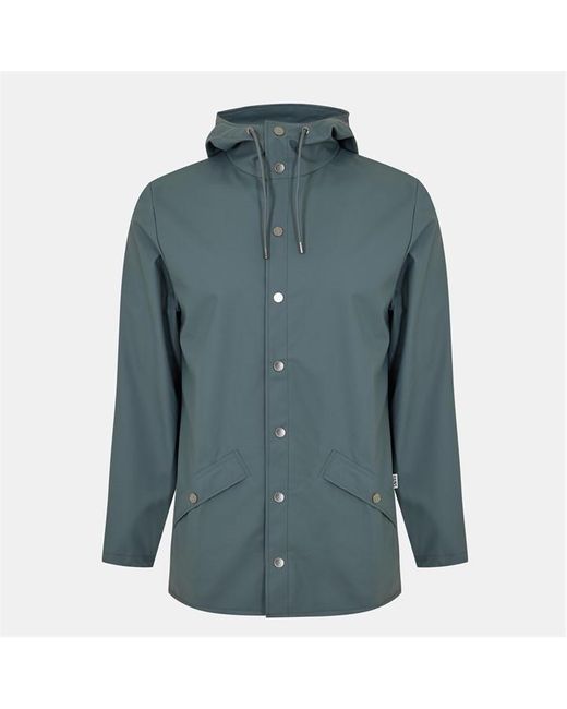 Rains Blue Hooded Jacket