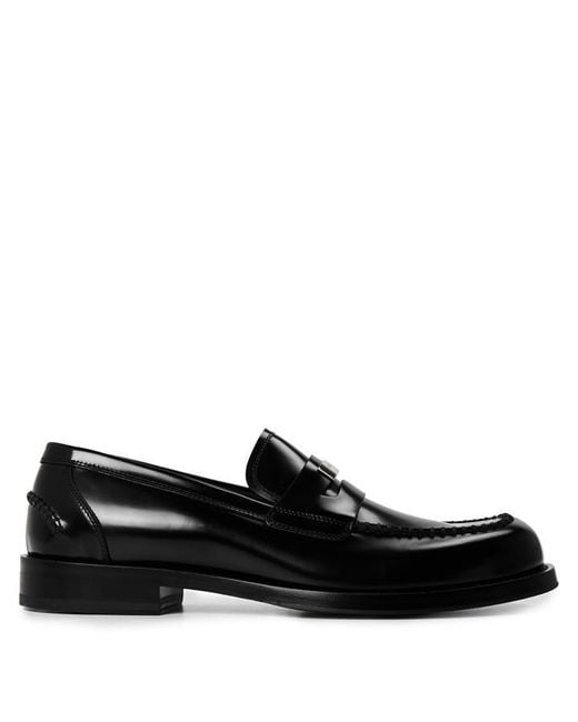 Dolce & Gabbana Black Dg Derbies Stch Loaf Sn63 for men