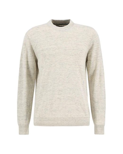 Barbour Gray Flaxby Crew Neck for men