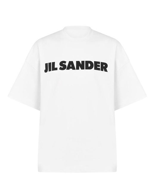 Jil Sander White Logo T Shirt for men