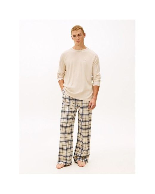 Tommy Hilfiger Natural Long Sleeve Pyjama Set for men