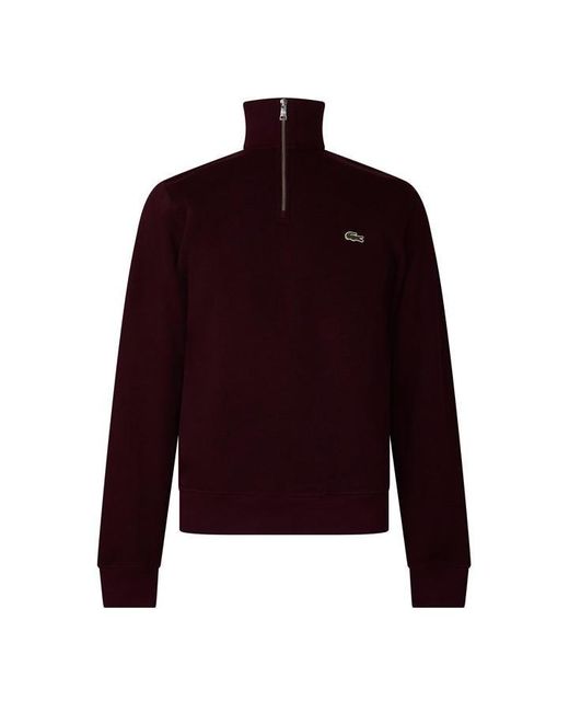 Lacoste Purple Quarter Zip Fleece for men