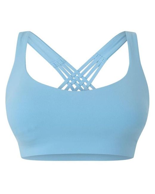 lululemon athletica Blue Strappy Medium Impact Sports Bra