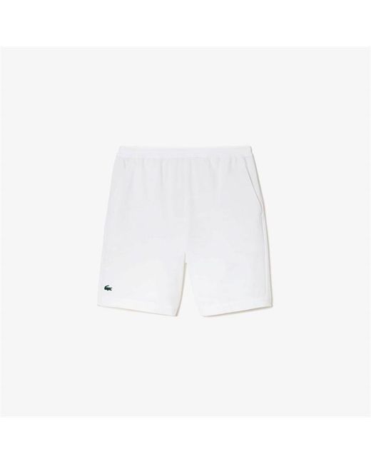 Lacoste White Performance Tennis Shorts for men