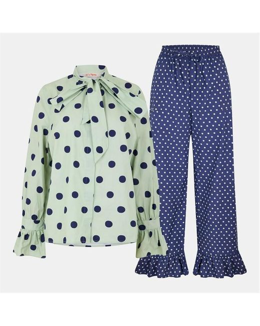 It's 9pm Blue Corina Long Sleeve Pyjama Set