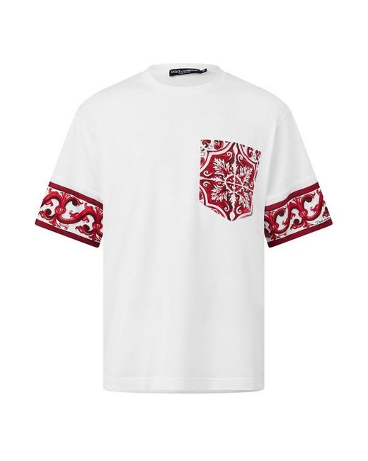 Dolce & Gabbana White Dg Maiolica Short Sn63