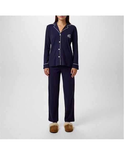 Ralph Lauren Blue Cotton Modal Sleep Set