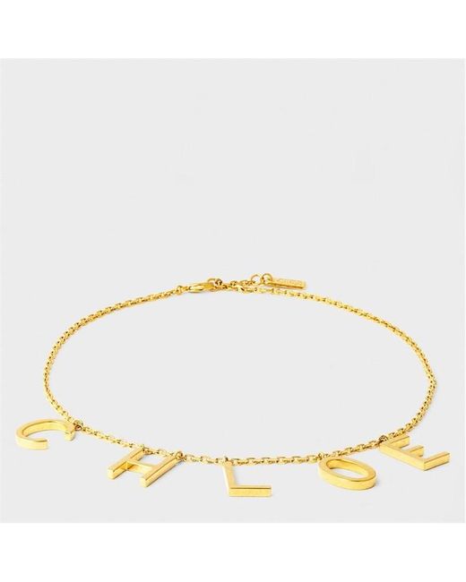 Chloé Metallic Chain Necklaces