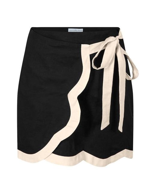 Never Fully Dressed Black Scallop Mini Jaspre Skirt