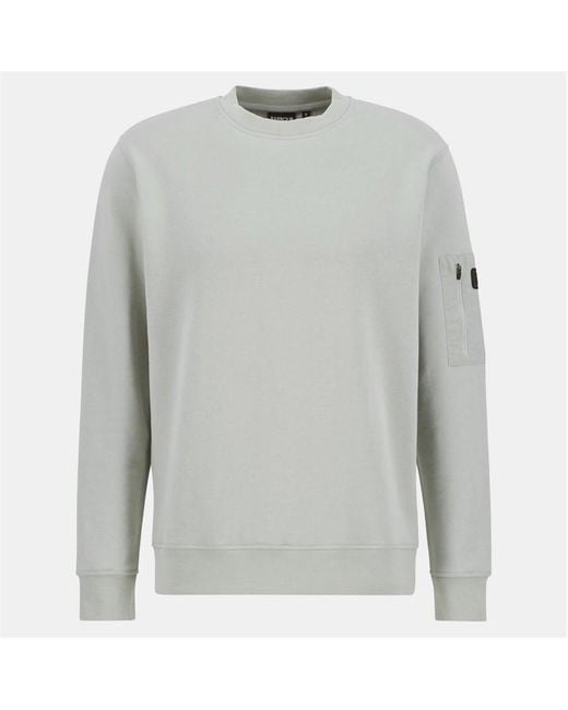 Barbour Gray Grip Sweatshirt for men