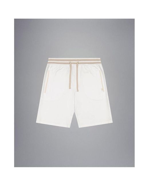Paul & Shark White Bermuda Drawstring Chino Shorts for men