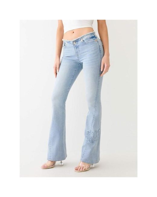 True Religion Blue Wing Joey Flared Jeans