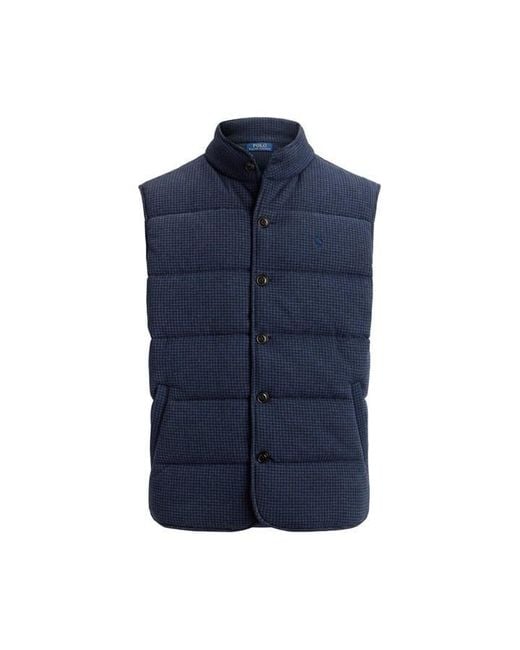 Polo Ralph Lauren Blue Polo Dogtooth Vest Sn64 for men