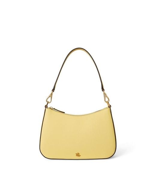 Ralph Lauren Yellow Danni Leather Shoulder Bag