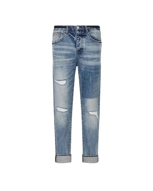 ARMANI EXCHANGE Blue J24 Tapered-Fit Jeans for men