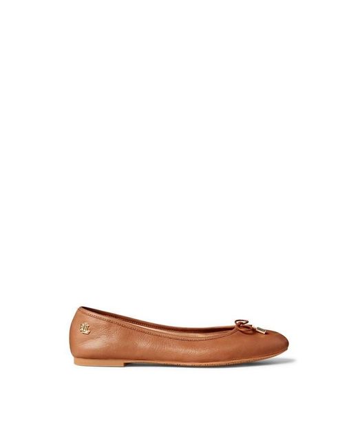 Ralph Lauren Brown Lauren Jayna Flat Shoes