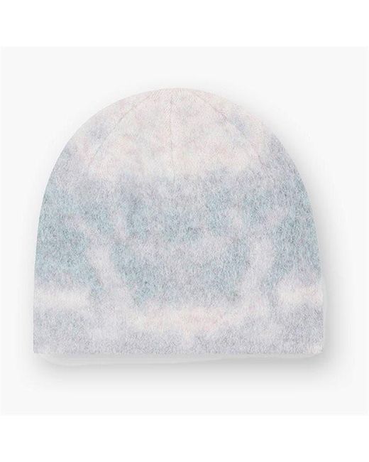 Represent White Knitted Beanies for men