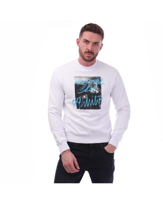 Off-White c/o Virgil Abloh Gray Off Rocks Type Slim Crewneck Sweatshirt for men