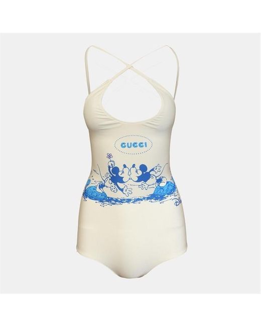 Gucci Blue One Piece Swimsuit