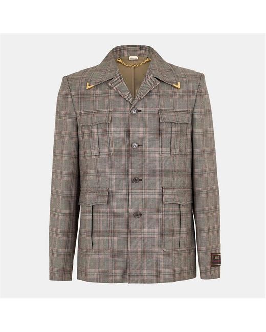Gucci Brown Weather Resistant Breathable Softshell Jacket for men
