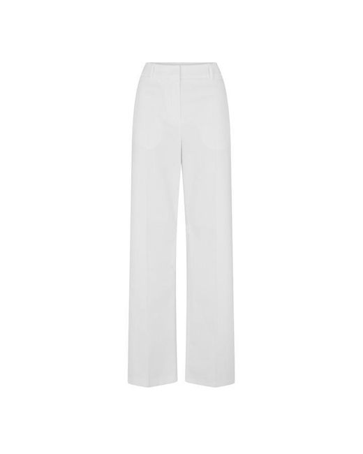 Fendi White Technical Straight Leg Trousers