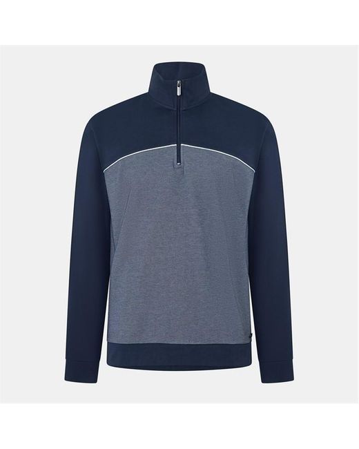 Boss Blue Quarter-Zip Fleece for men