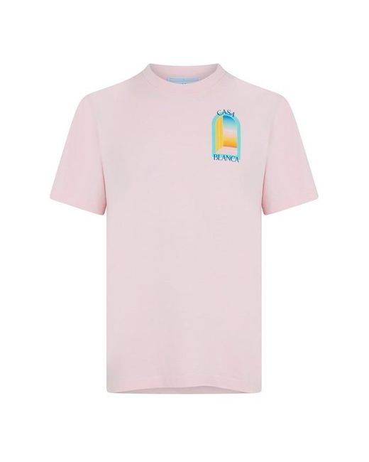 Casablancabrand Pink Gradient L'arche T-shirt for men
