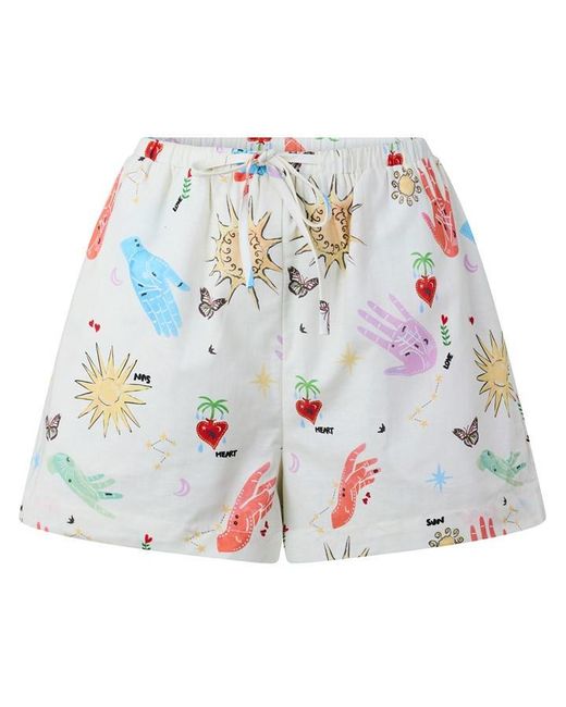 Never Fully Dressed Natural Woven Tracksuit Shorts