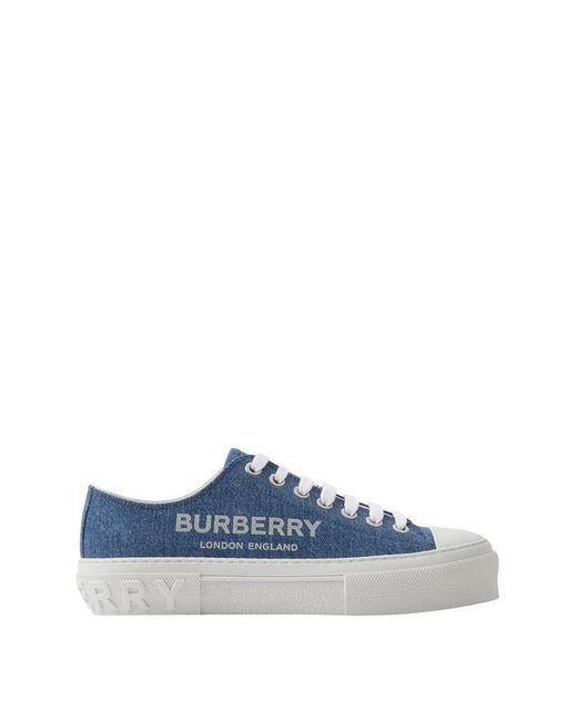 Burberry Blue Logo Canvas Sneaker