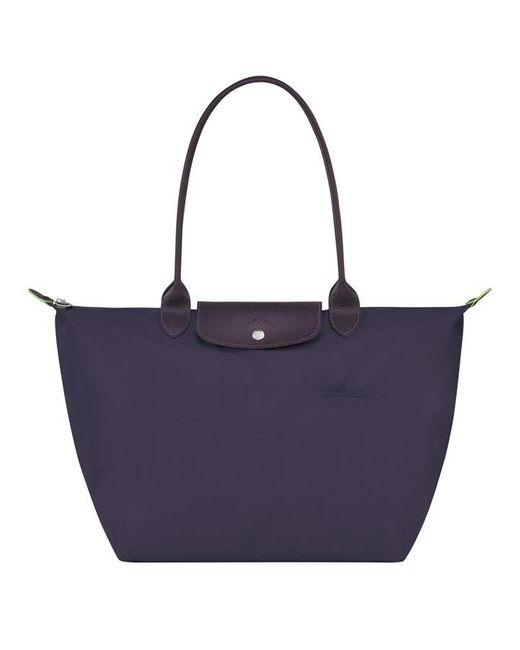Longchamp Purple Le Pliage Shoulder Tote Bag
