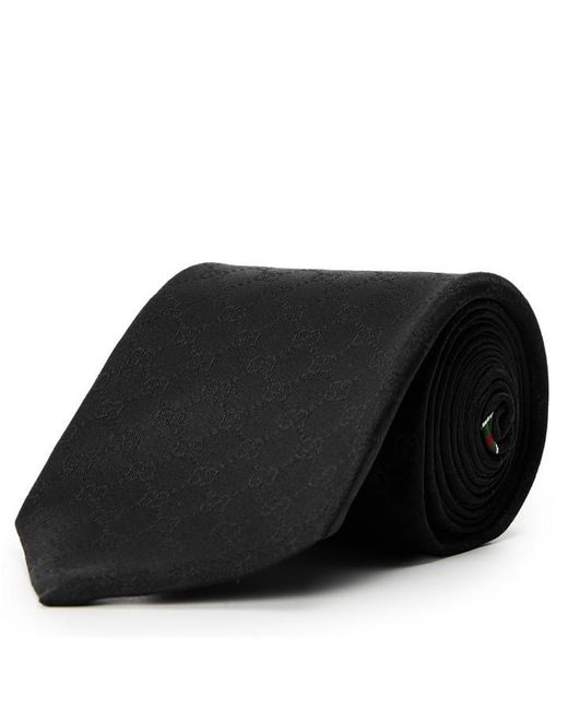 Gucci Gray Gg Pattern Tie for men