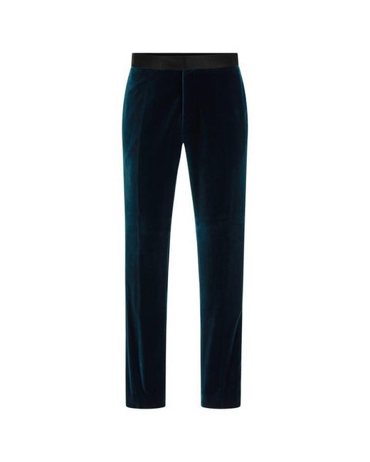 Boss Blue Genius Tux Cotton Slim Fit Suit Trousers for men