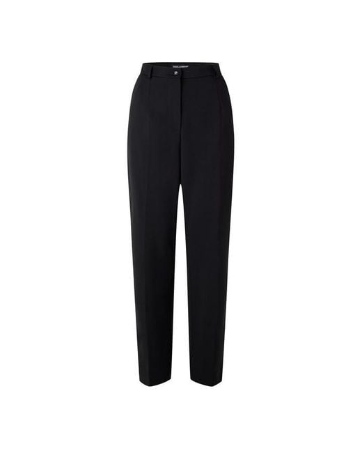 Dolce & Gabbana Black Fitted Straight Leg Trouser