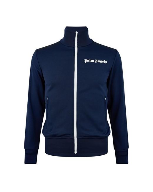 Palm Angels Blue Logo Track Jacket for men