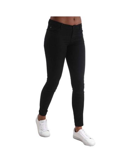 Emporio Armani Black J23 Push Up Mid Rise Skinny Jeans for men