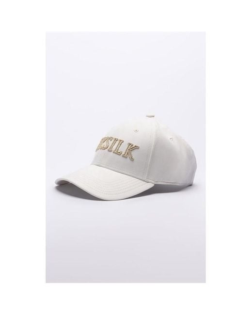 Siksilk White Soft Faux Suede Baseball Cap