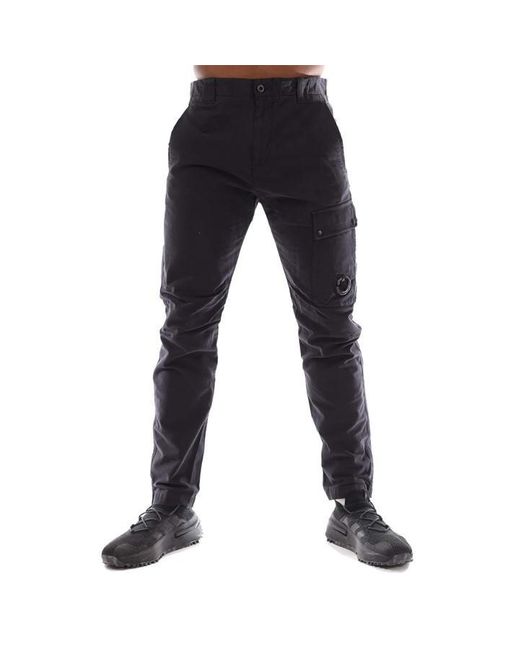 C P Company Black Lens Cargo Pants for men