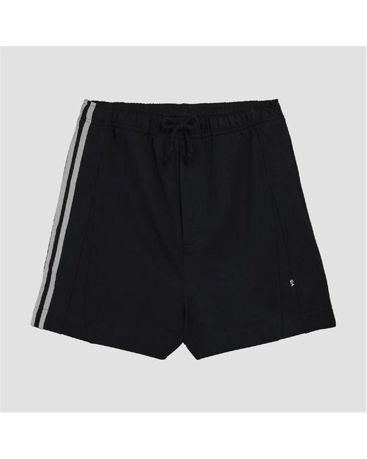 Y-3 Black French Terry Cutline Shorts for men