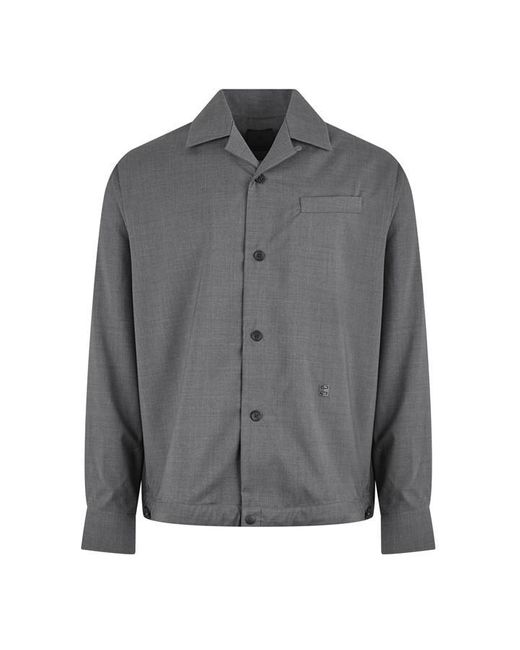 Givenchy Gray Giv Wool Shirt Sn43 for men