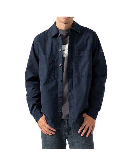 Boss Blue Locky M Long Sleeve Oxford Shirt for men