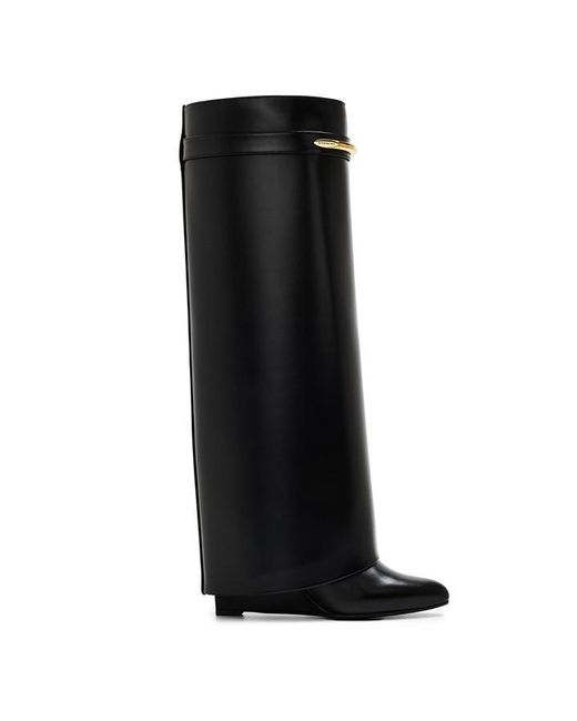 Givenchy Black Shark Boot Knee High Boots