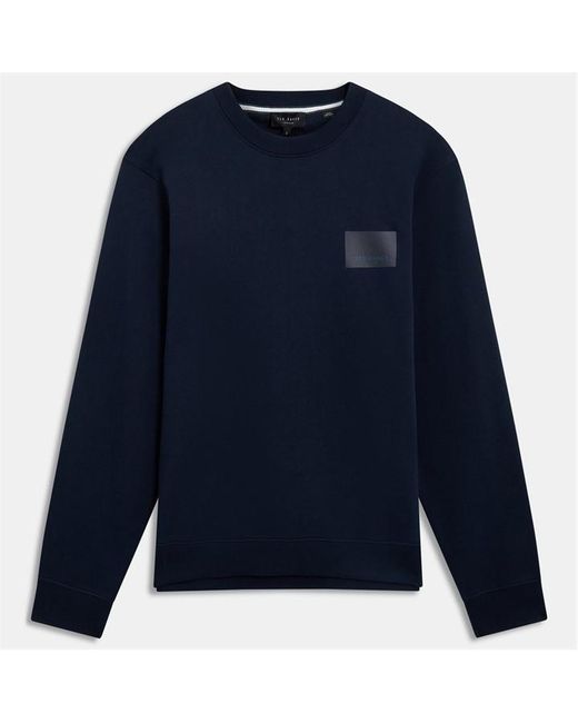Ted Baker Blue Ls Logo Patch Sweatshirt for men