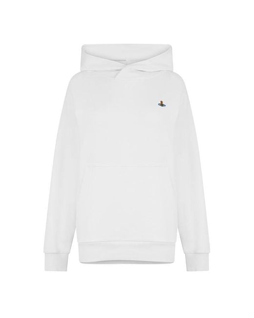 Vivienne Westwood White Logo Cotton Orb Hoodie