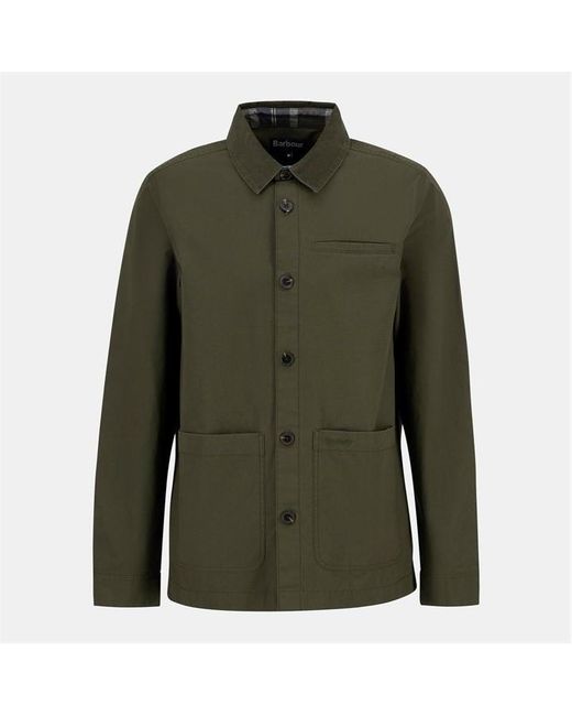 Barbour Green Cole Tailored Overshirt for men