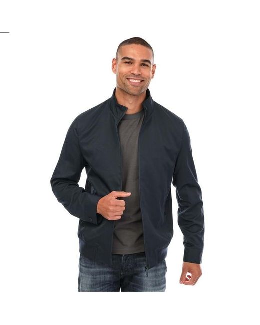 Ted Baker Blue Arzona Smart Nylon Funnel Neck Bomber Jacket for men