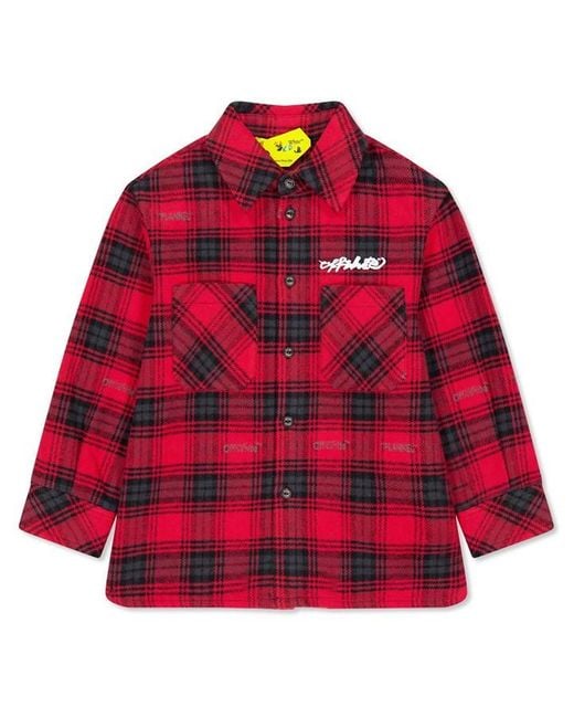 Off-White c/o Virgil Abloh Red Check Shirt Infants for men