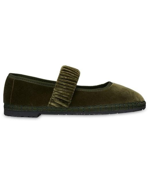Flabelus Green Mafalda Velvet Mary Jane